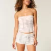 Mini shorts in pile mimetico Mini shorts in pile mimetico