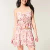 Minigonna in chiffon con orlo asimmetrico