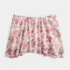 Minigonna in chiffon con orlo asimmetrico