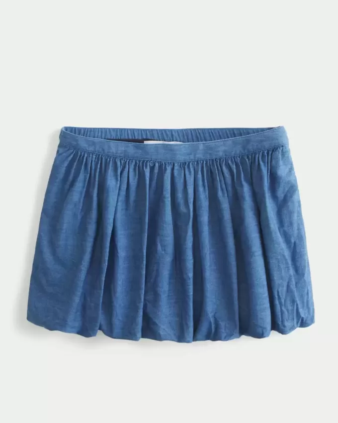 Minigonna in denim a bolle