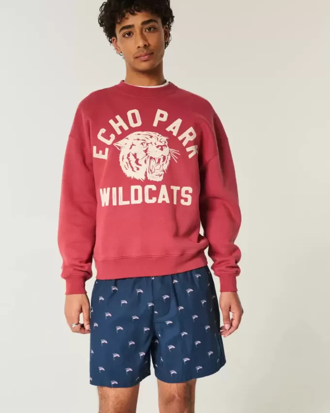 Pantaloncini a metà coscia con motivo a bandiera americana
