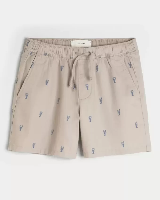 Pantaloncini a metà coscia con motivo aragosta