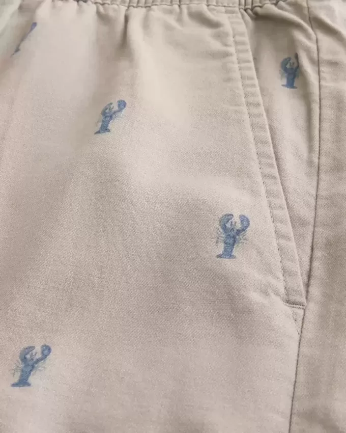 Pantaloncini a metà coscia con motivo aragosta