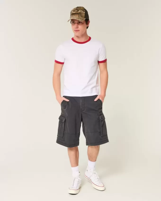 Pantaloncini cargo larghi fino al ginocchio