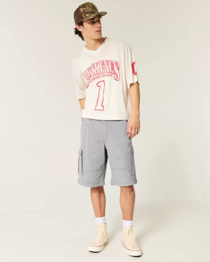 Pantaloncini cargo larghi fino al ginocchio