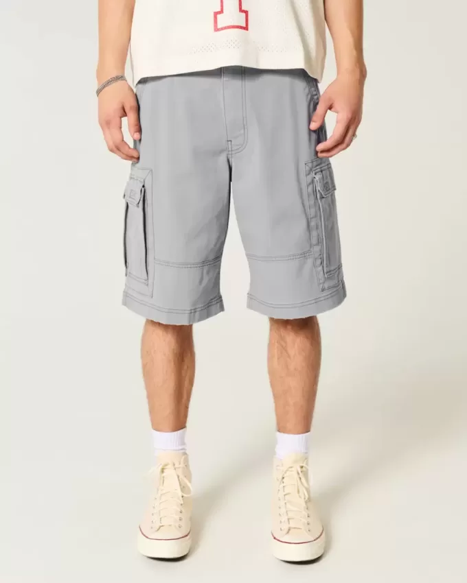 Pantaloncini cargo larghi fino al ginocchio