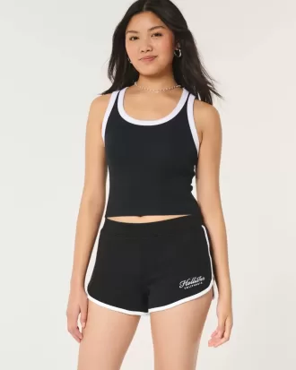 Pantaloncini con logo a vita alta