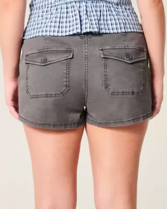 Pantaloncini corti in twill a vita bassa