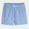 Pantaloncini da bagno in seersucker a metà coscia