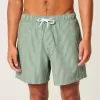 Pantaloncini da bagno in seersucker a metà coscia