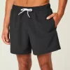 Pantaloncini da bagno in seersucker a metà coscia