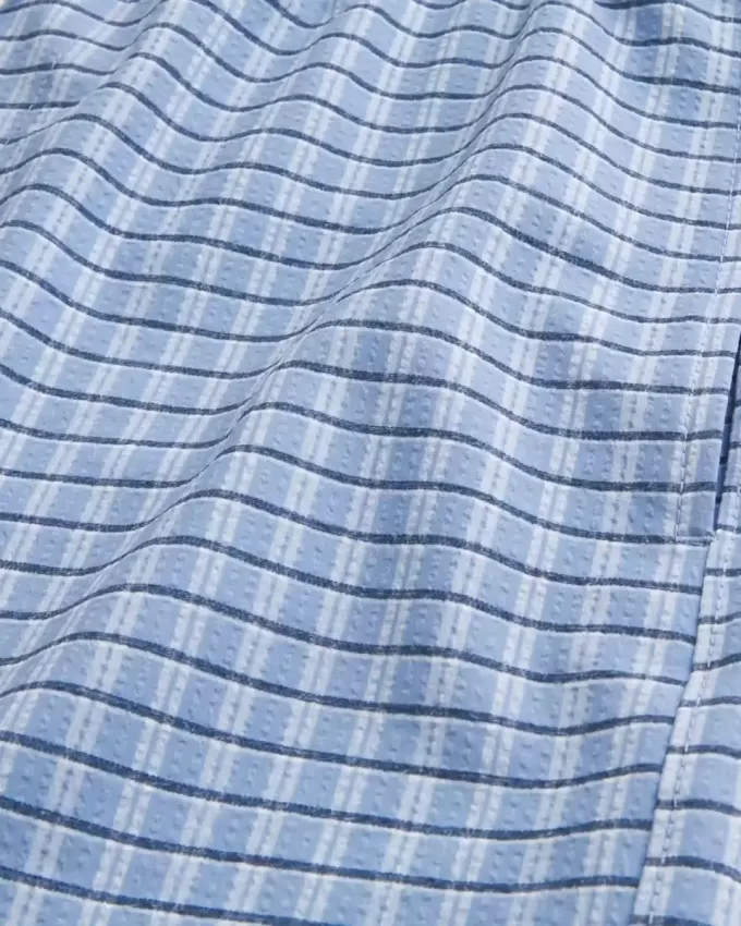 Pantaloncini da bagno in seersucker a metà coscia