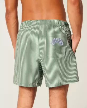 Pantaloncini da bagno in seersucker a metà coscia