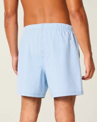 Pantaloncini da bagno in seersucker a metà coscia