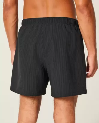 Pantaloncini da bagno in seersucker a metà coscia