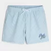 Pantaloncini da bagno in seersucker a metà coscia