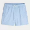 Pantaloncini da bagno in seersucker a metà coscia Pantaloncini da bagno in seersucker a metà coscia