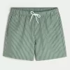 Pantaloncini da bagno in seersucker a metà coscia
