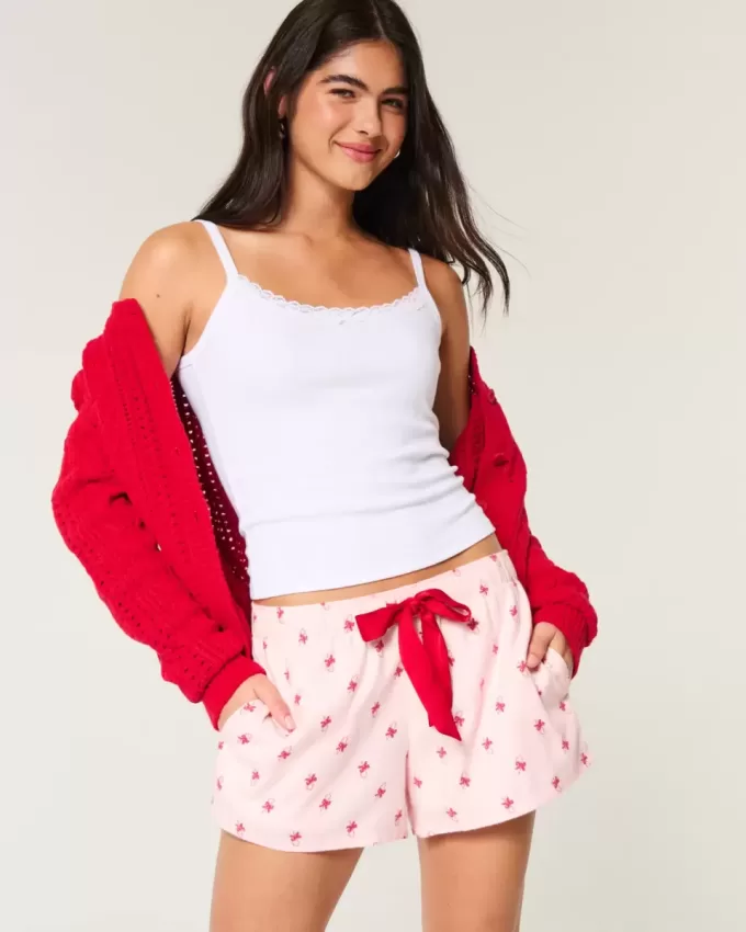 Pantaloncini di flanella con cravatta