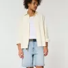 Pantaloncini di jeans larghi e strappati sopra il ginocchio