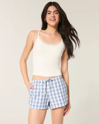 Pantaloncini in cotone Oxford con cravatta