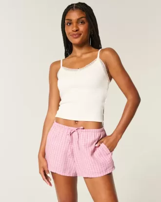 Pantaloncini in cotone Oxford con cravatta