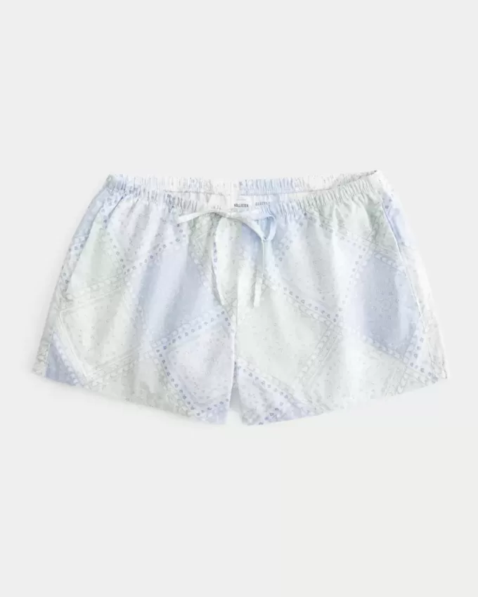 Pantaloncini in cotone Oxford con cravatta
