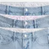 Pantaloncini in denim larghi a vita bassa con lavaggio medio, 5″ Pantaloncini in denim larghi a vita bassa con lavaggio medio, 5″