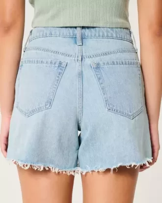 Pantaloncini in denim leggero e rilassato a vita alta Curvy da 5″