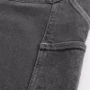 Pantaloncini in denim super larghi con grafica a fiamma