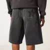Pantaloncini in denim super larghi con grafica a stella