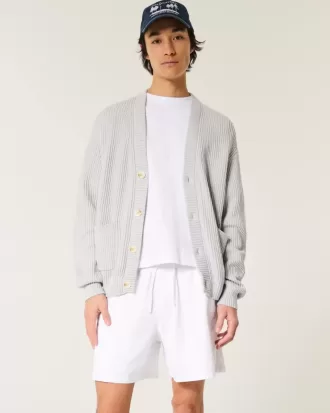 Pantaloncini in misto lino a metà coscia