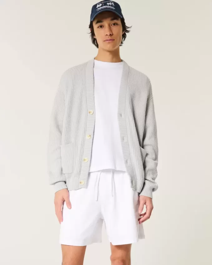 Pantaloncini in misto lino a metà coscia