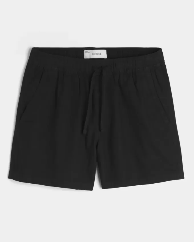 Pantaloncini in misto lino a metà coscia