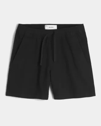 Pantaloncini in misto lino a metà coscia