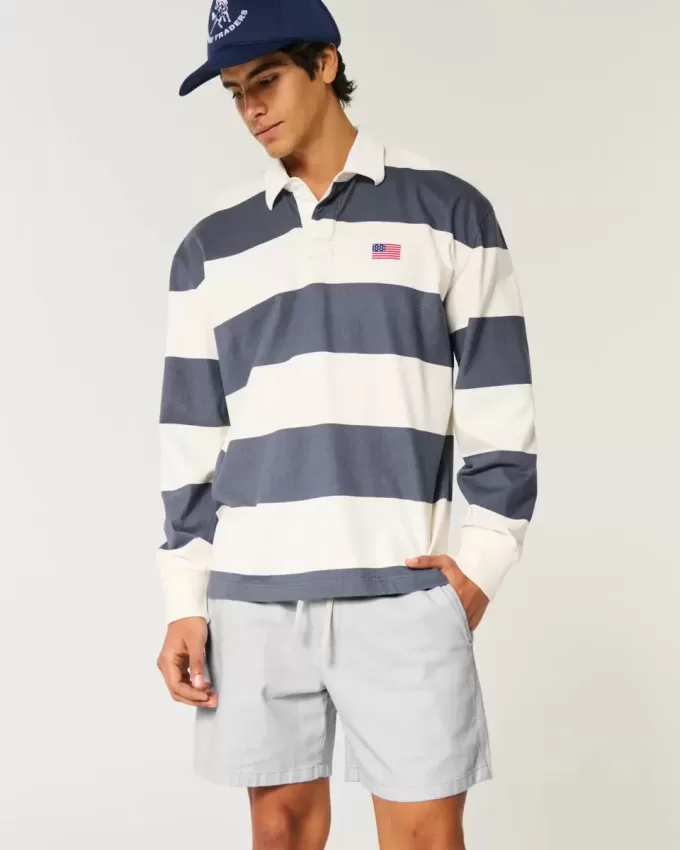 Pantaloncini in misto lino a metà coscia