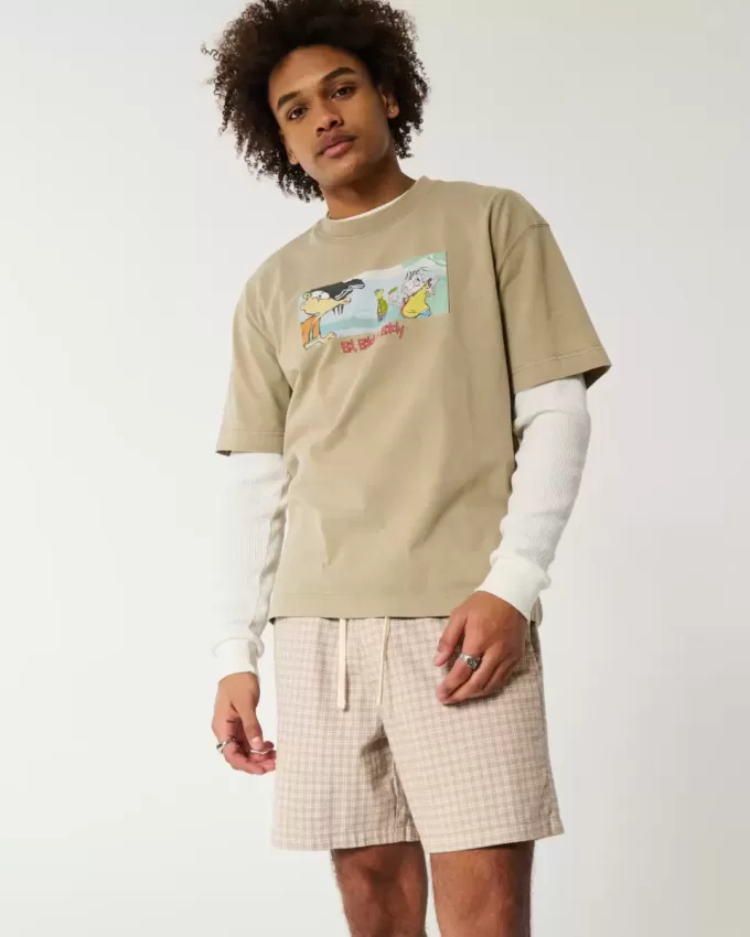 Pantaloncini in misto lino a metà coscia