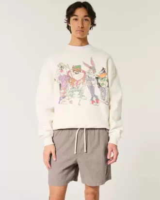 Pantaloncini in misto lino a metà coscia