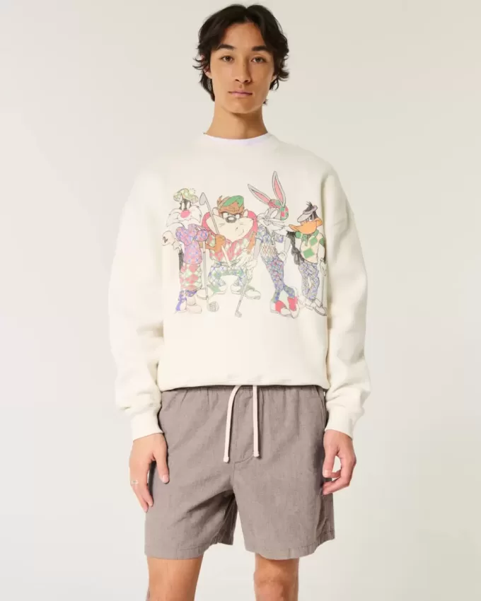 Pantaloncini in misto lino a metà coscia