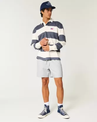 Pantaloncini in misto lino a metà coscia