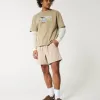 Pantaloncini in misto lino a metà coscia