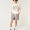 Pantaloncini in misto lino a metà coscia