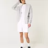 Pantaloncini in misto lino a metà coscia