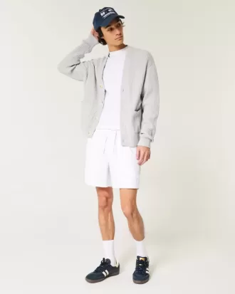Pantaloncini in misto lino a metà coscia
