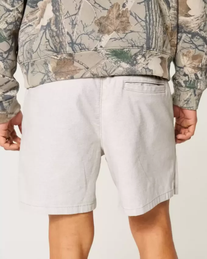 Pantaloncini in misto lino a metà coscia