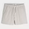 Pantaloncini in misto lino a metà coscia