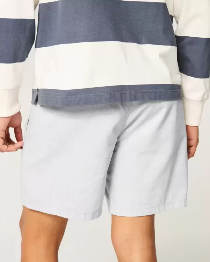 Pantaloncini in misto lino a metà coscia