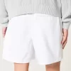 Pantaloncini in misto lino a metà coscia