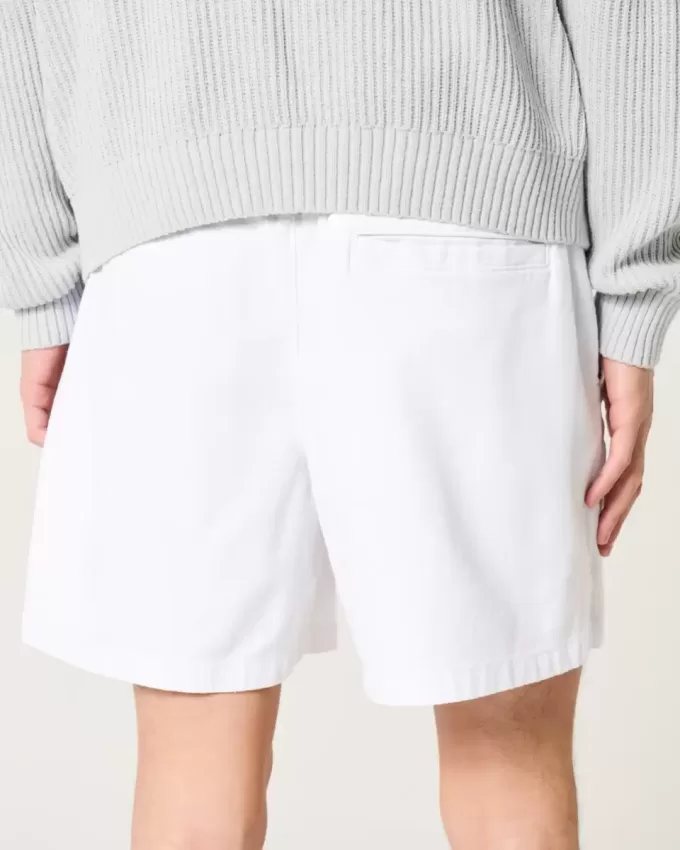 Pantaloncini in misto lino a metà coscia