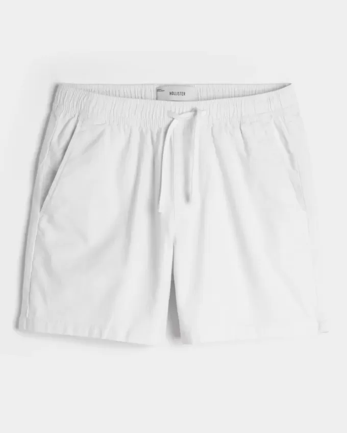 Pantaloncini in misto lino a metà coscia